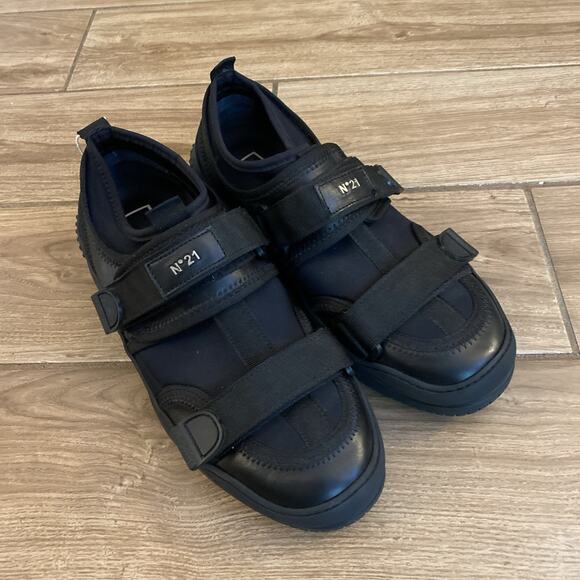 Nº21 Black Sneaker Shoes Size 40 / 9 Made In Italy - Picture 1 of 11